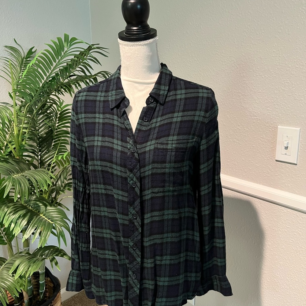 Melloday Lightweight Flannel Blouse